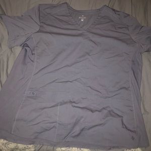 Med Couture Gray Scrub Top